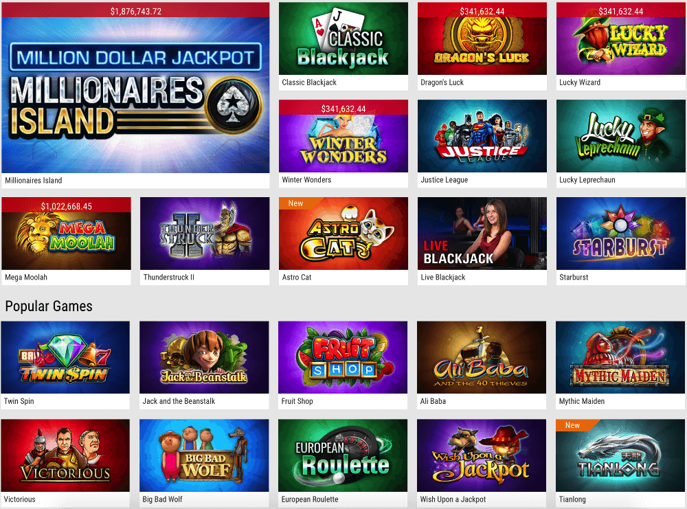 PokerStars Casino slots and games